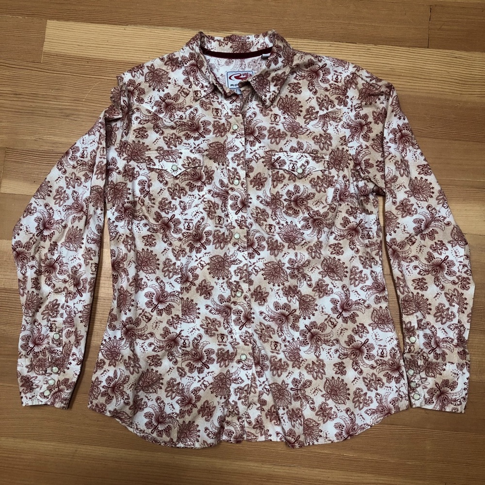 Women’s Pearl Snap Roper Rodeo Shirt